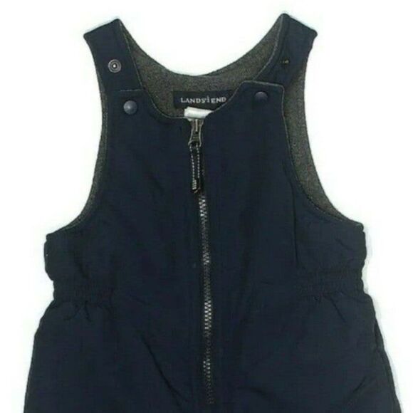 Lands End Fleece Lined Bib Snow Pants sz 12-18M Gender Neutral - Picture 3 of 7